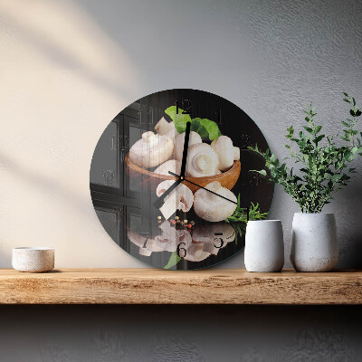 Round wall clock Mushrooms