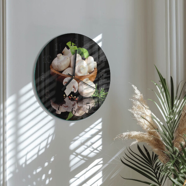 Round wall clock Mushrooms