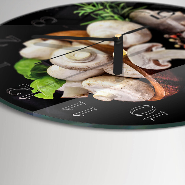 Round wall clock Mushrooms