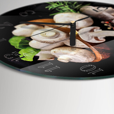 Round wall clock Mushrooms