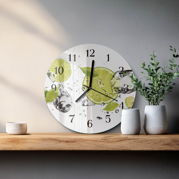Round wall clock Calcium carbonate