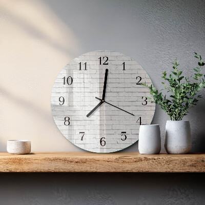 Round wall clock Brick Wall