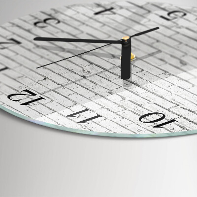Round wall clock Brick Wall