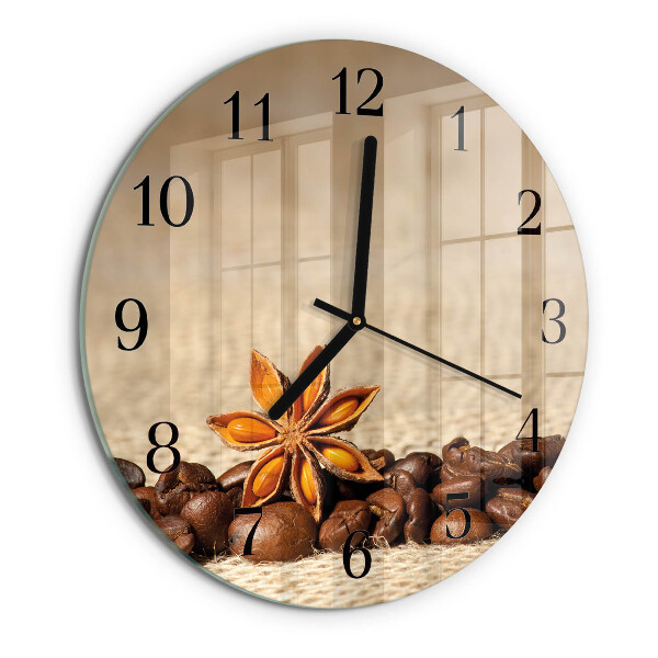 Round wall clock Coffee Beans
