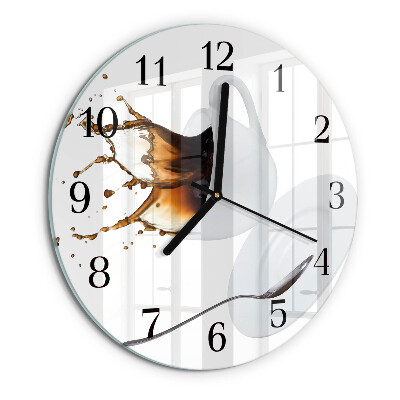 Round wall clock Cup of Coffee