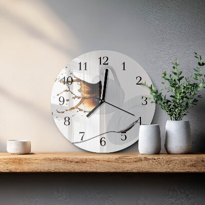 Round wall clock Cup of Coffee