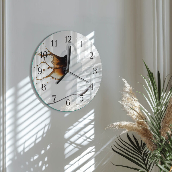 Round wall clock Cup of Coffee