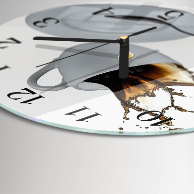 Round wall clock Cup of Coffee
