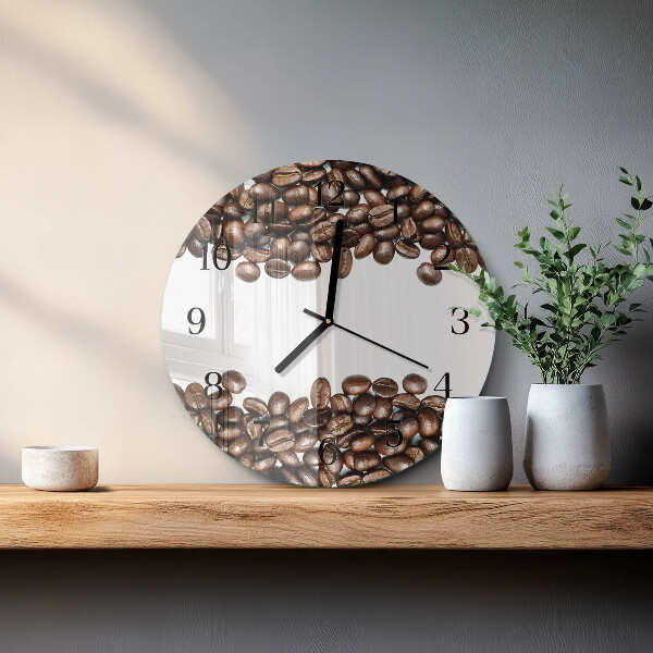 Round wall clock Coffee Beans