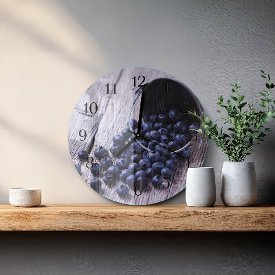 Round wall clock Blueberries