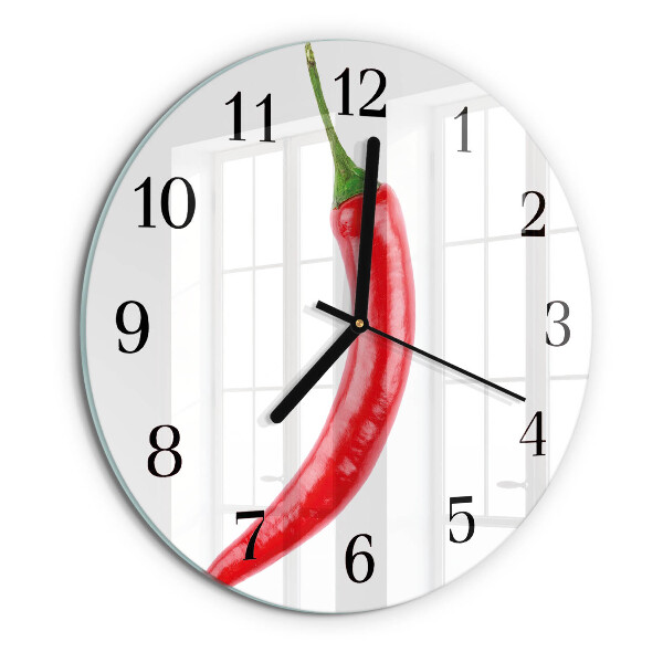 Round wall clock Chili pepper
