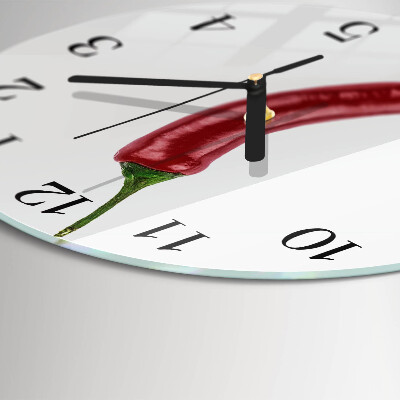 Round wall clock Chili pepper