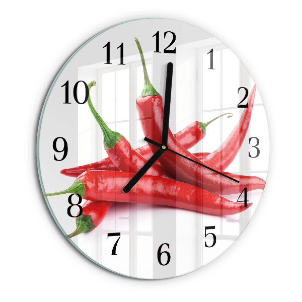 Round wall clock Chili peppers