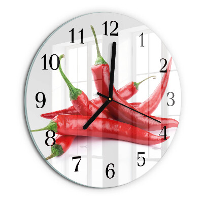 Round wall clock Chili peppers