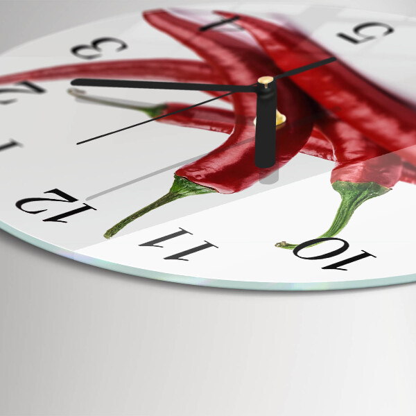 Round wall clock Chili peppers