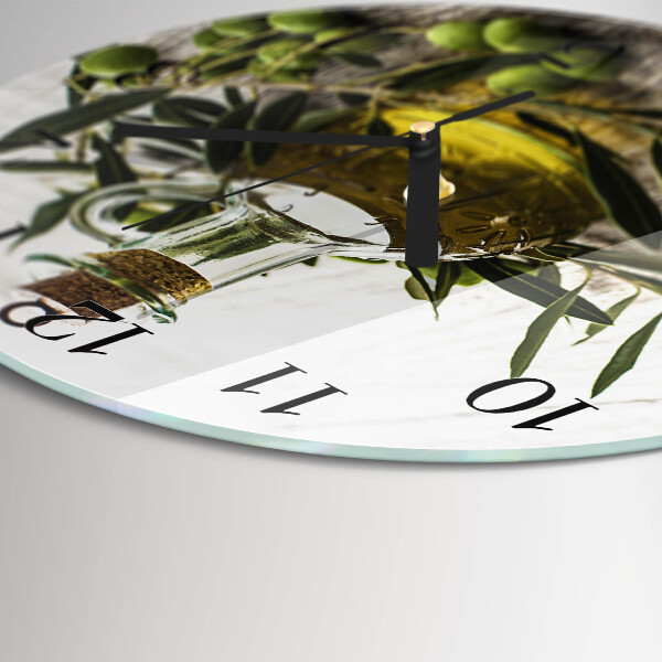 Round wall clock Olive oil