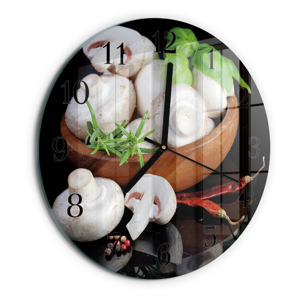 Round wall clock Mushrooms