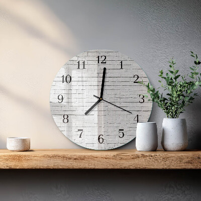 Round wall clock Brick Wall