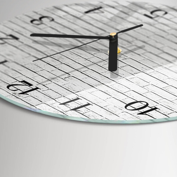Round wall clock Brick Wall