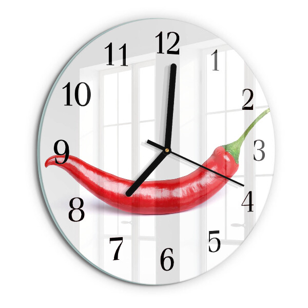 Round wall clock Chili pepper