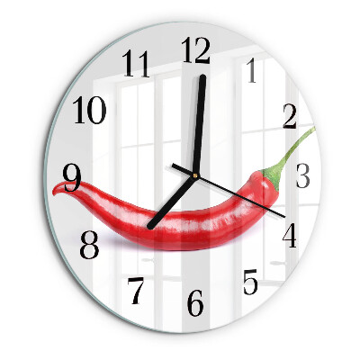 Round wall clock Chili pepper