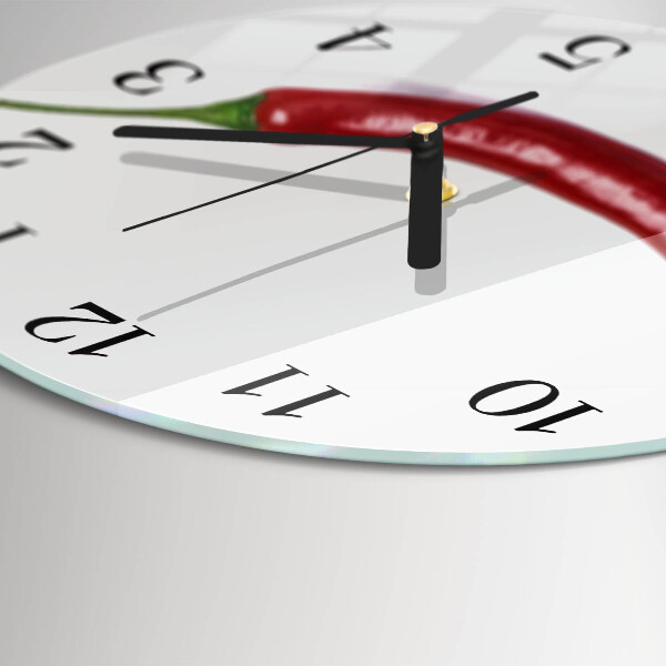 Round wall clock Chili pepper