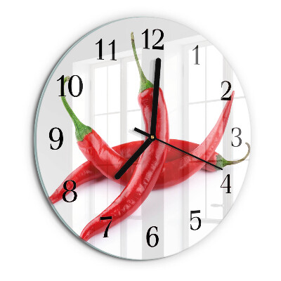 Round wall clock Chili peppers