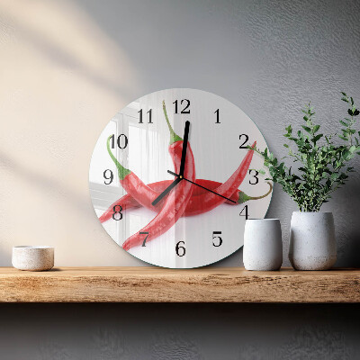 Round wall clock Chili peppers