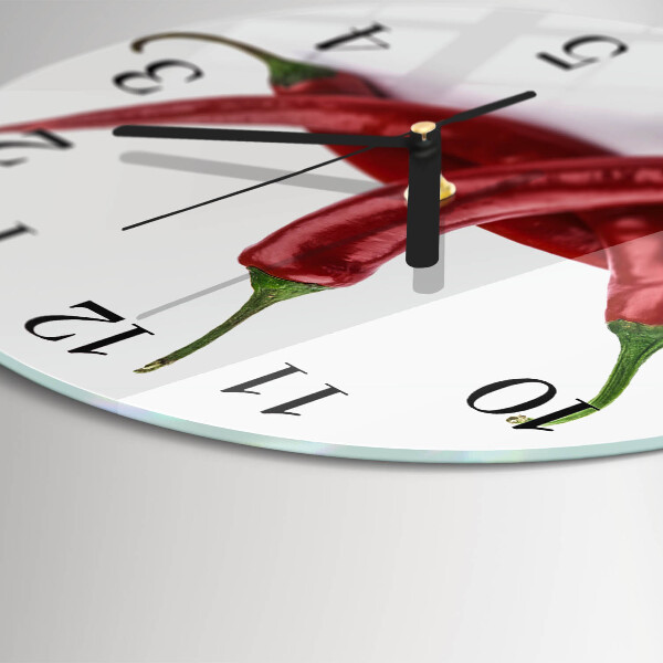 Round wall clock Chili peppers