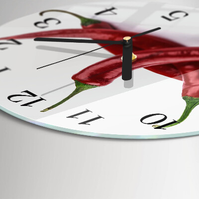 Round wall clock Chili peppers