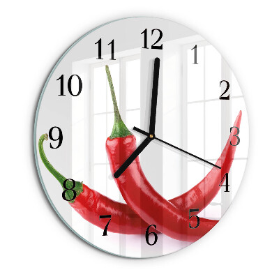 Round wall clock Chili peppers