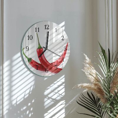 Round wall clock Chili peppers