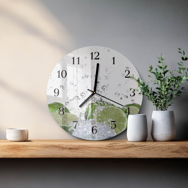 Round wall clock Calcium carbonate