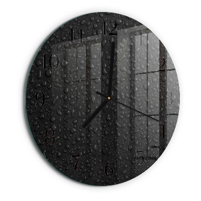 Round wall clock Drops of Water