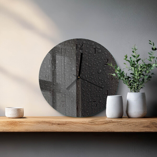 Round wall clock Drops of Water