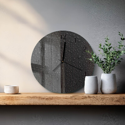 Round wall clock Drops of Water