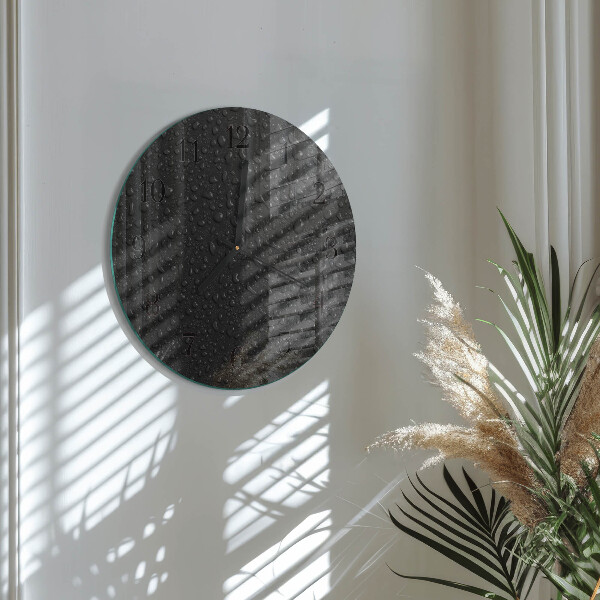 Round wall clock Drops of Water