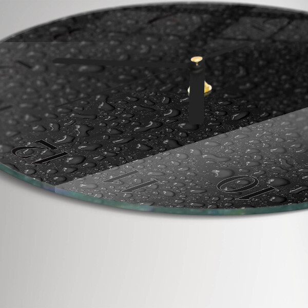 Round wall clock Drops of Water