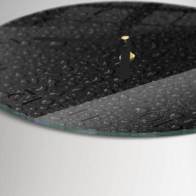 Round wall clock Drops of Water
