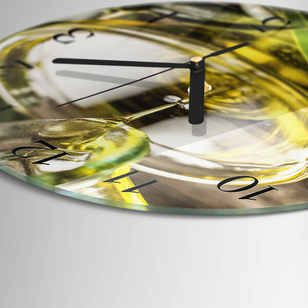 Round wall clock Olive oil