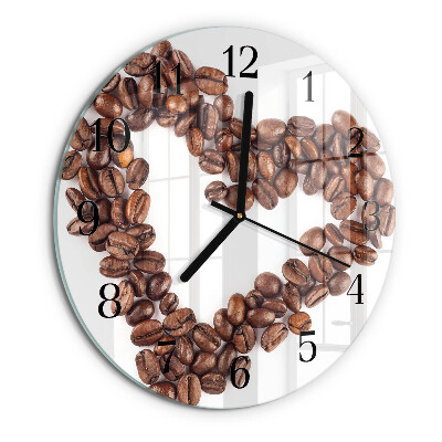 Round wall clock Coffee Beans