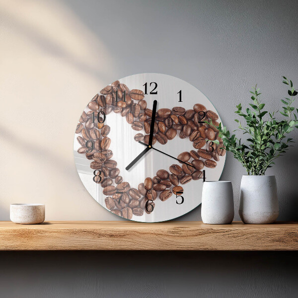 Round wall clock Coffee Beans