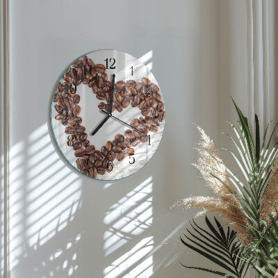 Round wall clock Coffee Beans