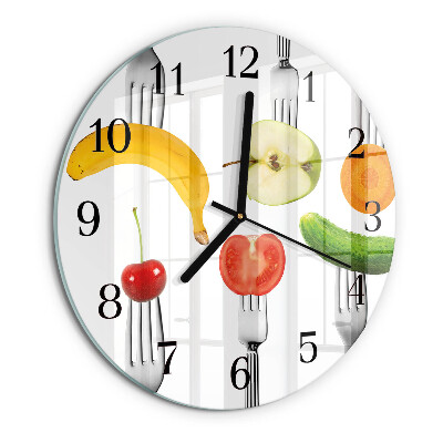 Round wall clock Fruit