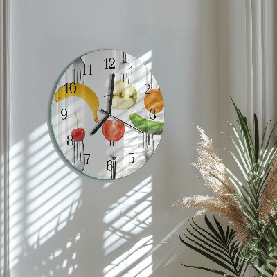 Round wall clock Fruit