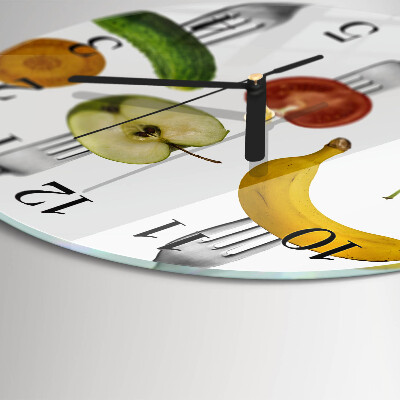 Round wall clock Fruit