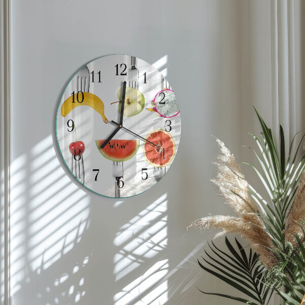 Round wall clock Fruit
