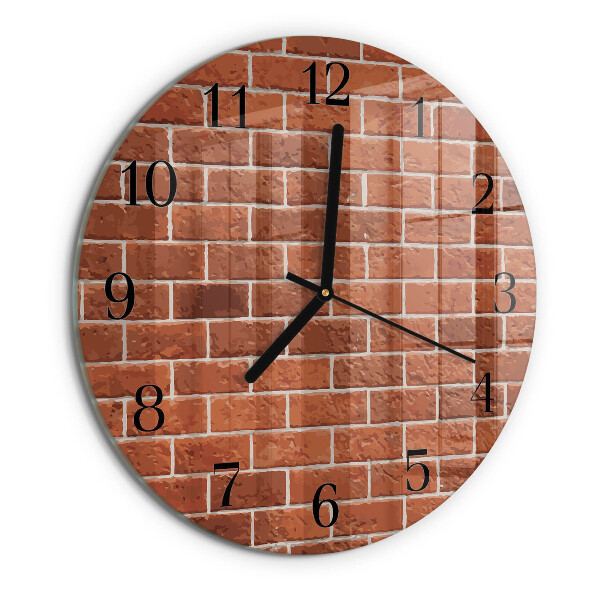 Round wall clock Brick Wall