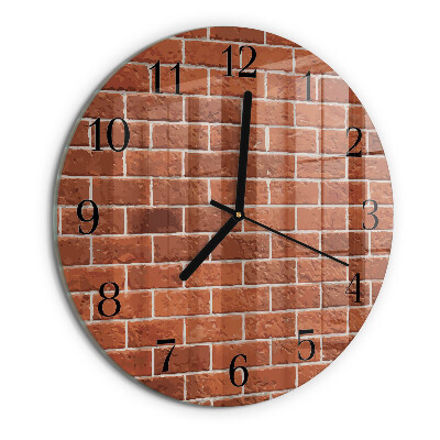 Round wall clock Brick Wall