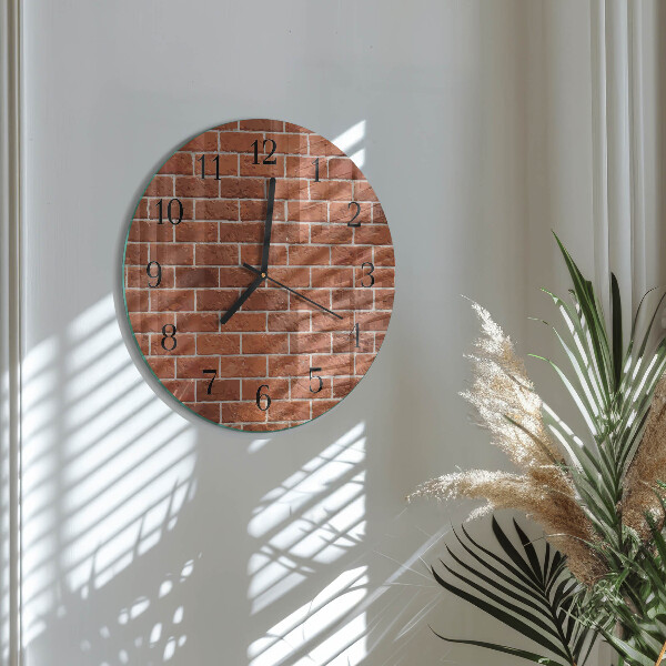 Round wall clock Brick Wall